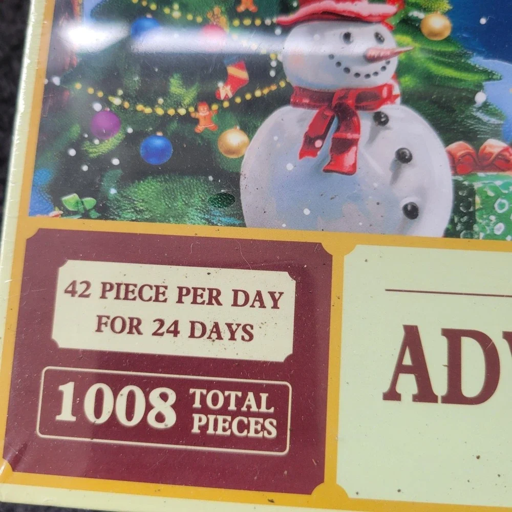 Christmas 1008 Pcs Jigsaw Puzzle Advent Calendar Christmas In Snowing Day E2-831